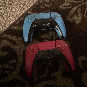 Wireless Game Controller Set - Blue and Red